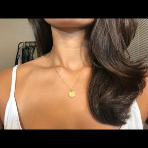 Dainty Circle Hanging Pendant Necklace